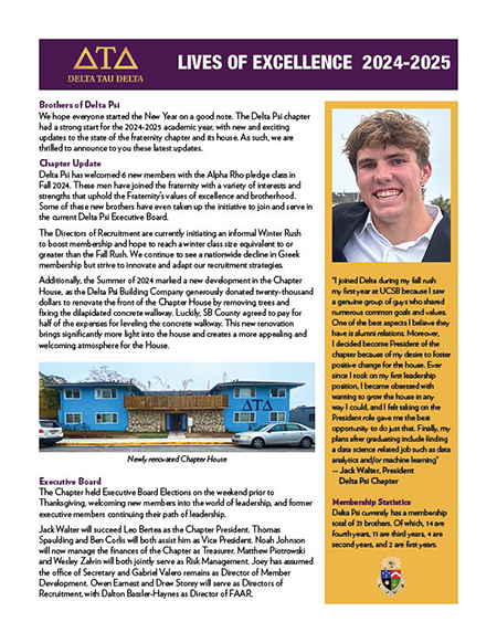 Delta Psi Newsletter - 2024-2025